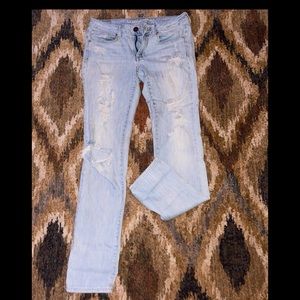 American eagle distressed jeans size:6R